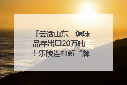 云话山东｜调味品年出口20万吨！乐陵连打新“牌”助力企业出海