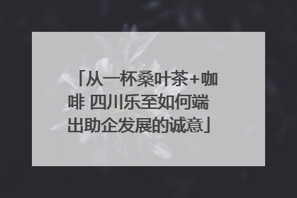 从一杯桑叶茶+咖啡 四川乐至如何端出助企发展的诚意