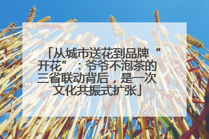 从城市送花到品牌“开花”：爷爷不泡茶的三省联动背后，是一次文化共振式扩张