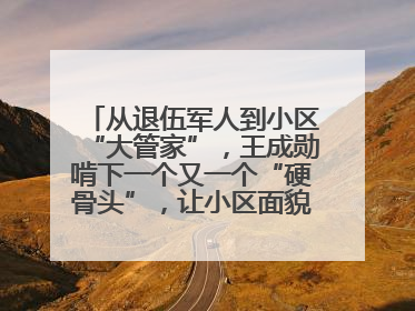 从退伍军人到小区“大管家”，王成勋啃下一个又一个“硬骨头”，让小区面貌焕然一新