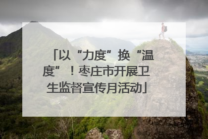 以“力度”换“温度”！枣庄市开展卫生监督宣传月活动