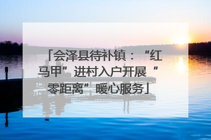 会泽县待补镇：“红马甲”进村入户开展“零距离”暖心服务