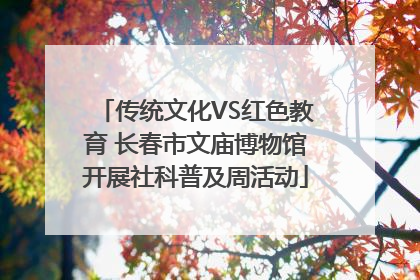 传统文化VS红色教育 长春市文庙博物馆开展社科普及周活动