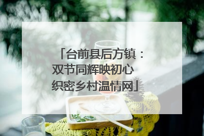 台前县后方镇：双节同辉映初心 织密乡村温情网