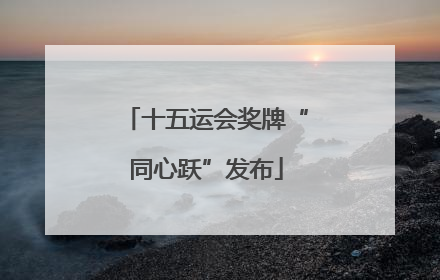 十五运会奖牌“同心跃”发布