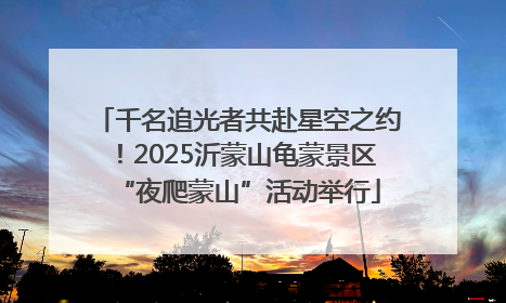 千名追光者共赴星空之约！2025沂蒙山龟蒙景区“夜爬蒙山”活动举行