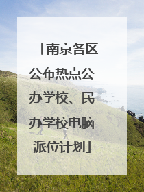 南京各区公布热点公办学校、民办学校电脑派位计划