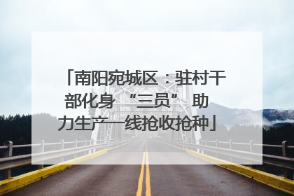 南阳宛城区：驻村干部化身 “三员” 助力生产一线抢收抢种