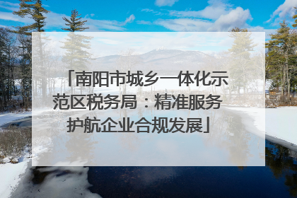 南阳市城乡一体化示范区税务局：精准服务护航企业合规发展