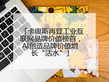 卡奥斯再登工业互联网品牌价值榜首，AI创造品牌价值增长“活水”