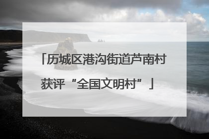 历城区港沟街道芦南村获评“全国文明村”