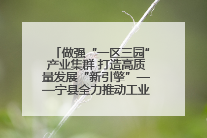 做强“一区三园”产业集群 打造高质量发展“新引擎”——宁县全力推动工业经济提质增效