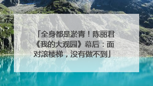 全身都是淤青！陈丽君《我的大观园》幕后：面对滚楼梯，没有做不到