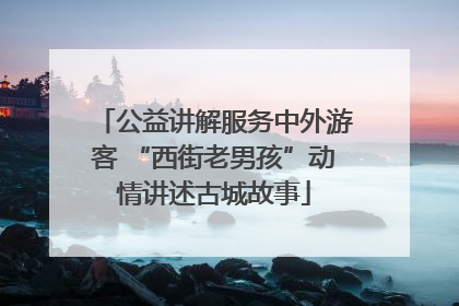 公益讲解服务中外游客 “西街老男孩”动情讲述古城故事