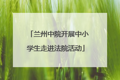 兰州中院开展中小学生走进法院活动
