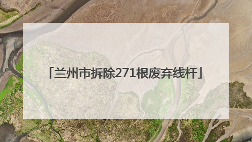 兰州市拆除271根废弃线杆