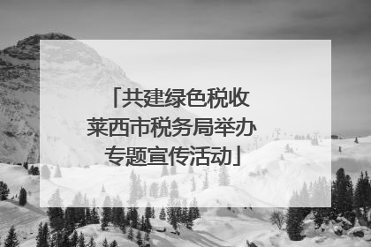 共建绿色税收 莱西市税务局举办专题宣传活动