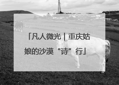凡人微光｜重庆姑娘的沙漠“诗”行