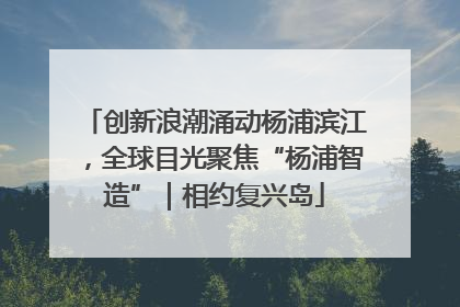 创新浪潮涌动杨浦滨江，全球目光聚焦“杨浦智造”｜相约复兴岛