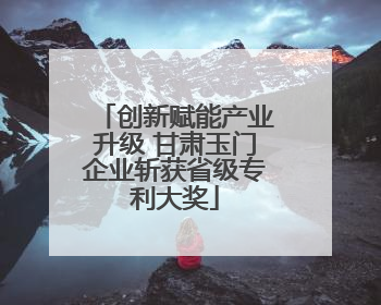 创新赋能产业升级 甘肃玉门企业斩获省级专利大奖