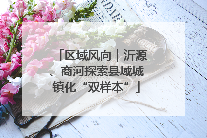 区域风向｜沂源、商河探索县域城镇化“双样本”