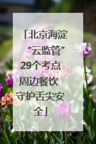 北京海淀“云监管”29个考点周边餐饮 守护舌尖安全