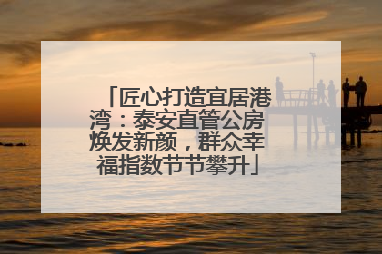 匠心打造宜居港湾：泰安直管公房焕发新颜，群众幸福指数节节攀升