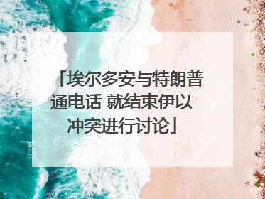 埃尔多安与特朗普通电话 就结束伊以冲突进行讨论