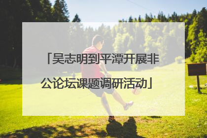 吴志明到平潭开展非公论坛课题调研活动