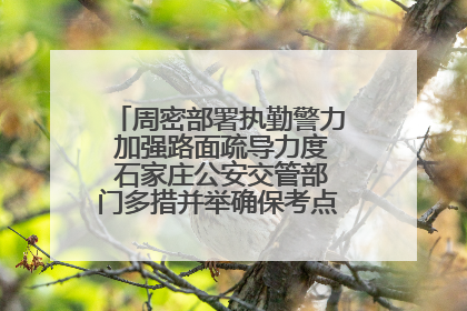 周密部署执勤警力 加强路面疏导力度 石家庄公安交管部门多措并举确保考点周边交通环境良好