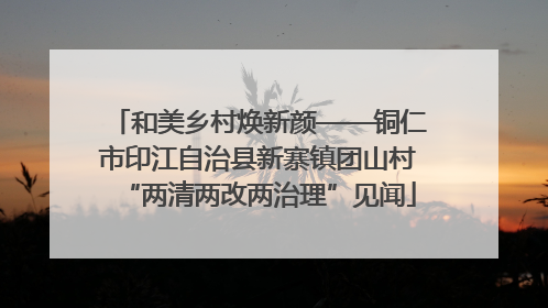 和美乡村焕新颜——铜仁市印江自治县新寨镇团山村“两清两改两治理”见闻