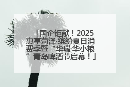 国企钜献！2025惠享菏泽·缤纷夏日消费季暨“华瑞·华小粮”青岛啤酒节启幕！
