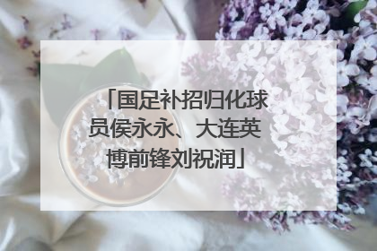 国足补招归化球员侯永永、大连英博前锋刘祝润