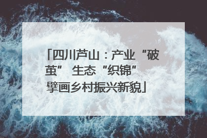 四川芦山：产业“破茧” 生态“织锦” 擘画乡村振兴新貌