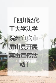 四川轻化工大学法学院赴宜宾市屏山县开展禁毒宣传活动
