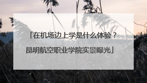 在机场边上学是什么体验？昆明航空职业学院实景曝光
