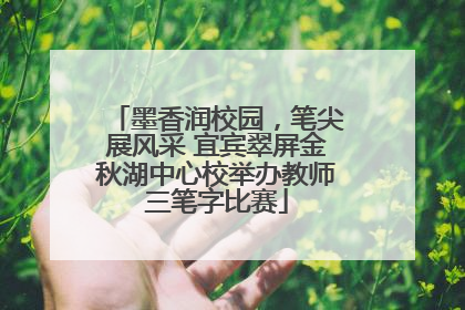 墨香润校园，笔尖展风采 宜宾翠屏金秋湖中心校举办教师三笔字比赛