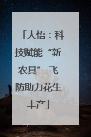 大悟：科技赋能“新农具” 飞防助力花生丰产
