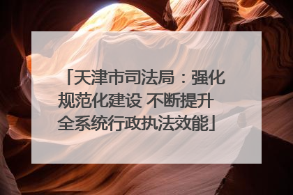 天津市司法局：强化规范化建设 不断提升全系统行政执法效能