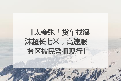 太夸张！货车载泡沫超长七米，高速服务区被民警抓现行