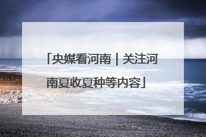 央媒看河南｜关注河南夏收夏种等内容
