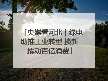 央媒看河北｜绿电助推工业转型 换新撬动百亿消费