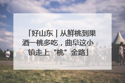 好山东｜从鲜桃到果酒一桃多吃，曲阜这小镇走上“桃”金路
