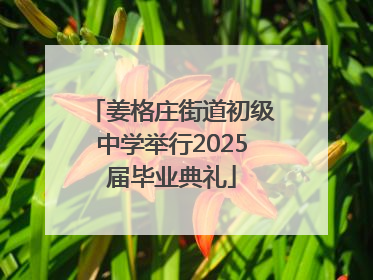 姜格庄街道初级中学举行2025届毕业典礼