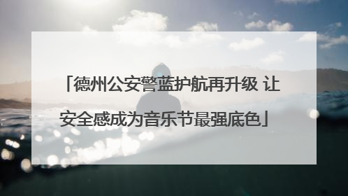 德州公安警蓝护航再升级 让安全感成为音乐节最强底色