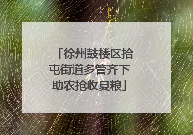 徐州鼓楼区拾屯街道多管齐下助农抢收夏粮