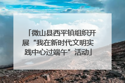微山县西平镇组织开展“我在新时代文明实践中心过端午”活动