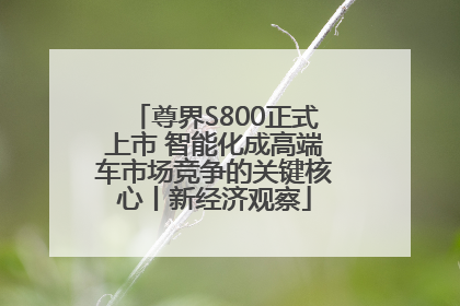 尊界S800正式上市 智能化成高端车市场竞争的关键核心丨新经济观察