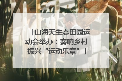 山海天生态田园运动会举办：奏响乡村振兴“运动乐章”