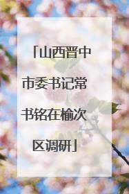 山西晋中市委书记常书铭在榆次区调研